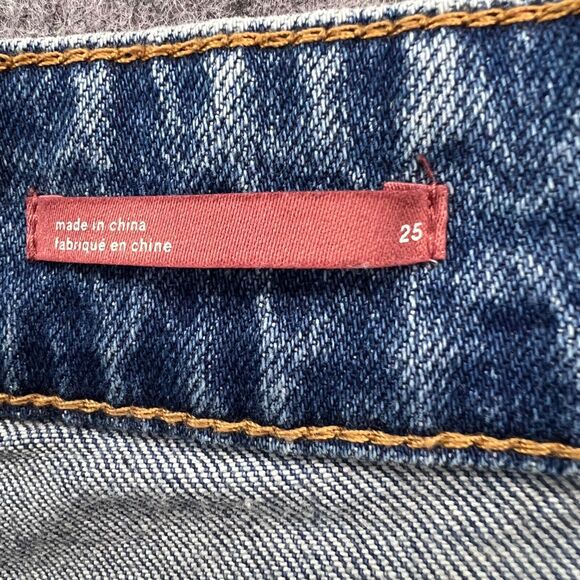 Pilcro Jeans Women 25 Blue Mom High Rise Distressed Denim Stretch Relaxed Grunge - Picture 11 of 15